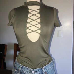 Sage Green bodysuit, Size Large